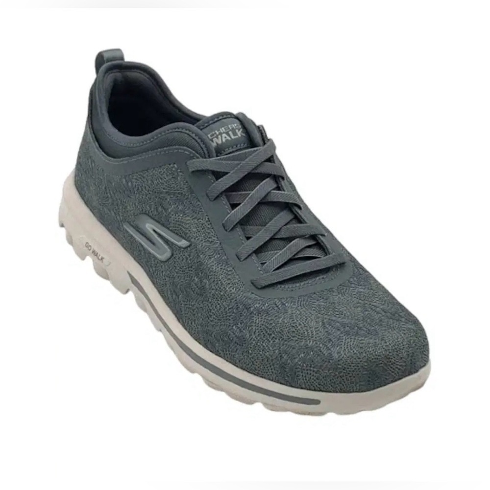 Skechers Men's Gray GOwalk Lightweight Lace-Up Trainer